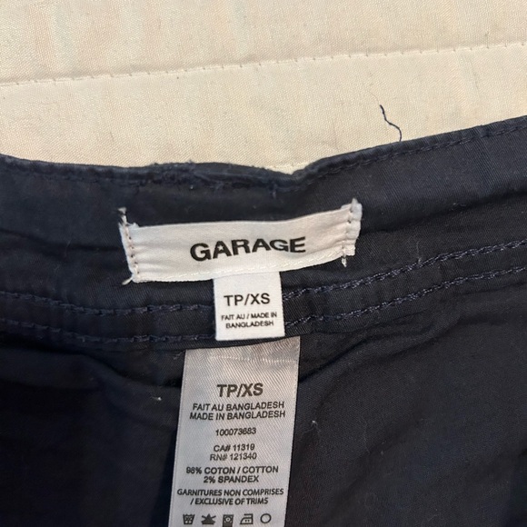 GARAGE Women's Y2K Low Rise Ruffle Mini Skort Pockets Navy Blue Size X-small - Picture 2 of 4